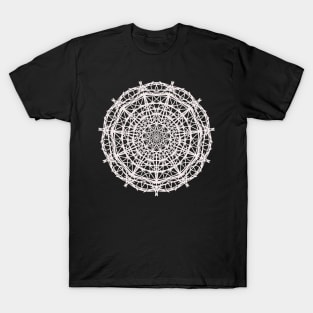 Soft White Mandala Pattern Design T-Shirt